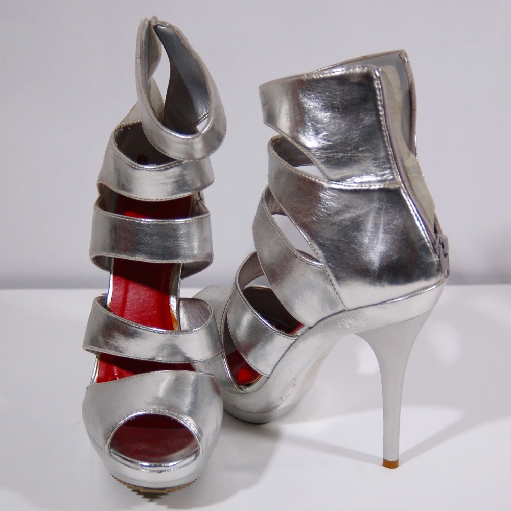 Silver 5" Heels